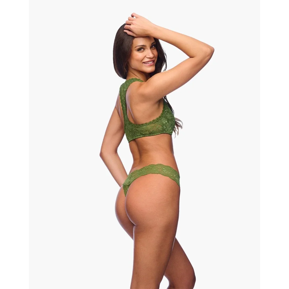 COSABELLA NSN Brazilian Lace Bikini Panty Evergreen Green / O/S - NWT